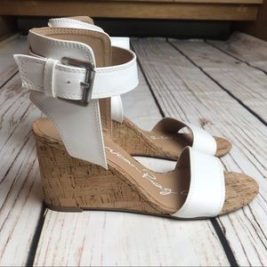 American Rag Cork Heel Ankle Cuff High Heel Wedge